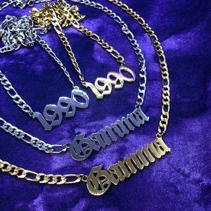 Gold Gamma Necklace / Silver Gamma Necklace/ Gold 1990 Chain / Silver 1990 Chain
